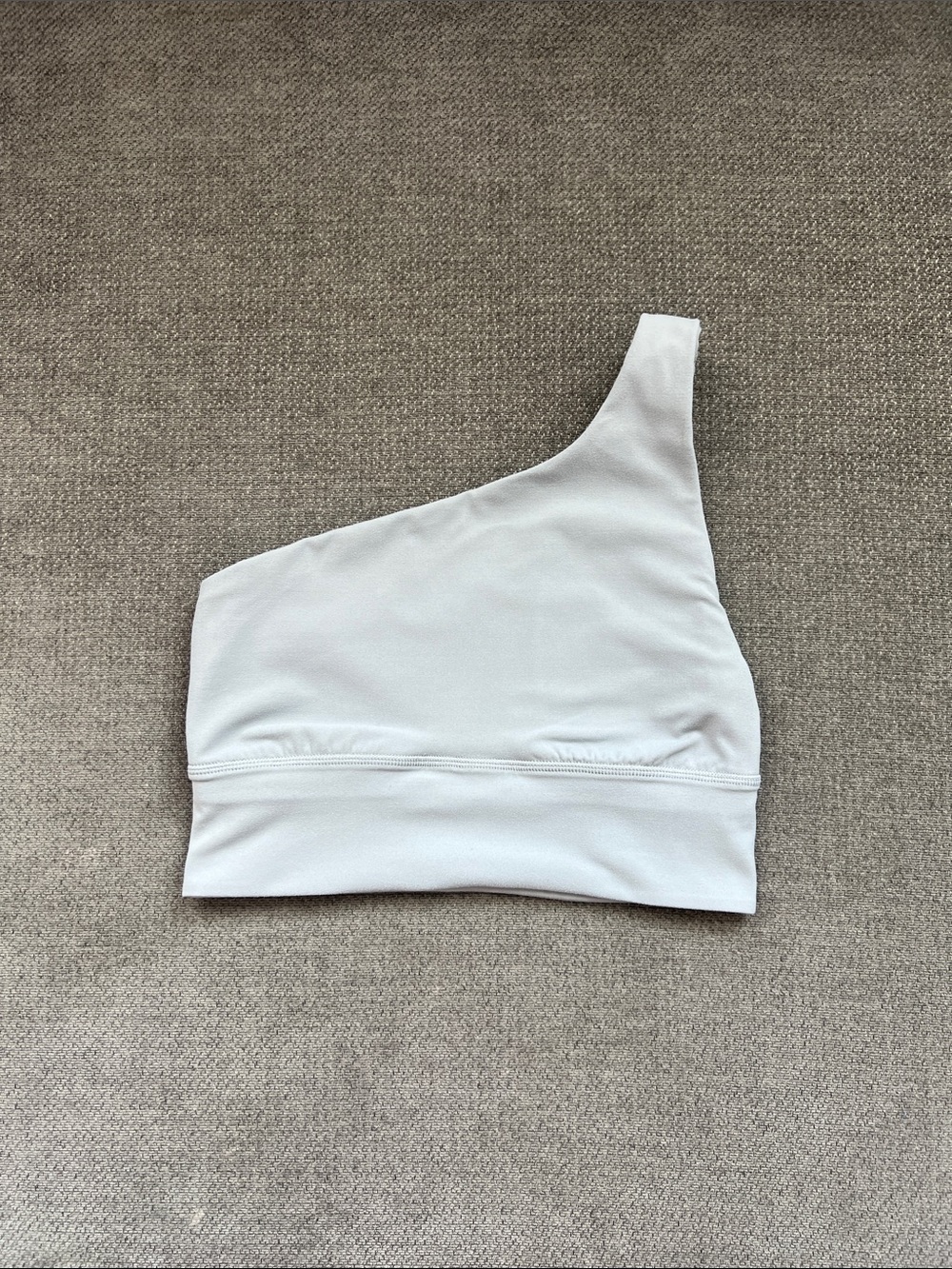 lululemon athletica One-Shoulder Crop Top in Light Gray - Picture 2 of 5